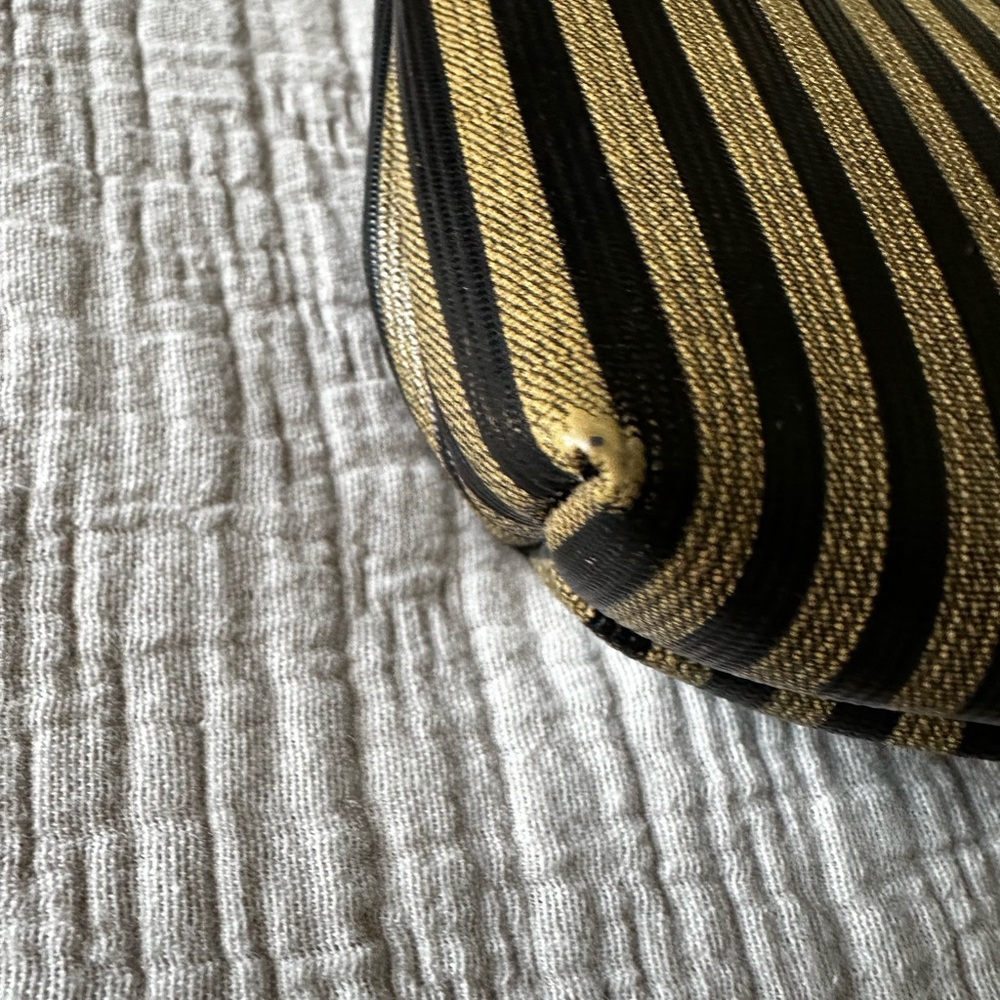Fendi very vintage Zucca Striped Pouch/ wristlet - Picture 6 of 8